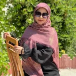 روسری ژاکارد لمه شاین شاینیکا طرح Dior - Image 10