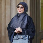 روسری ژاکارد لمه شاین شاینیکا طرح Fendi - Image 2