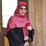 روسری ژاکارد لمه شاین شاینیکا طرح Fendi - Image 13