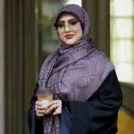 روسری ژاکارد لمه شاین شاینیکا طرح Fendi - Image 16