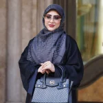 روسری ژاکارد لمه شاین شاینیکا طرح Fendi