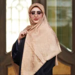 روسری ژاکارد لمه شاین شاینیکا طرح Fendi - Image 20