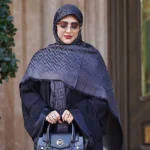 روسری ژاکارد لمه شاین شاینیکا طرح Fendi - Image 3