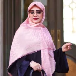 روسری ژاکارد لمه شاین شاینیکا طرح Fendi - Image 9