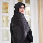 روسری ژاکارد لمه شاین شاینیکا مشکی - Image 4