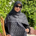 روسری ژاکارد لمه شاین شاینیکا مشکی - Image 8