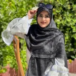 روسری ژاکارد لمه شاین شاینیکا مشکی - Image 9