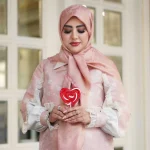 روسری ژاکارد لمه شاین شاینیکا گل - Image 2