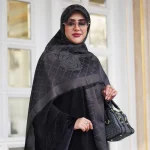 روسری ژاکارد لمه شاین شاینیکا گل - Image 11