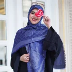 روسری ژاکارد لمه شاین شاینیکا گل - Image 12