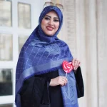 روسری ژاکارد لمه شاین شاینیکا گل - Image 13