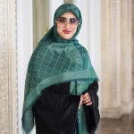 روسری ژاکارد لمه شاین شاینیکا گل - Image 16