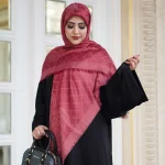 روسری ژاکارد لمه شاین شاینیکا گل - Image 3