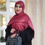 روسری ژاکارد لمه شاین شاینیکا گل - Image 4