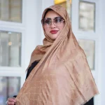 روسری ژاکارد لمه شاین شاینیکا گل - Image 9