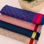 روسری کشمیر سه حاشیه آبنباتی - Image 11