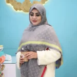 روسری کشمیر سه حاشیه آبنباتی - Image 5
