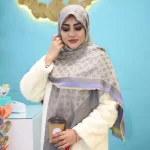 روسری کشمیر سه حاشیه آبنباتی - Image 6