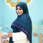 روسری کشمیر سه حاشیه آبنباتی - Image 8