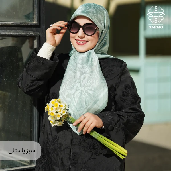 روسری ژاکارد رونا گل رز 120 - تصویر 19