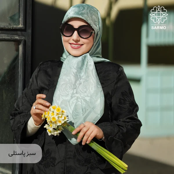روسری ژاکارد رونا گل رز 120 - تصویر 18