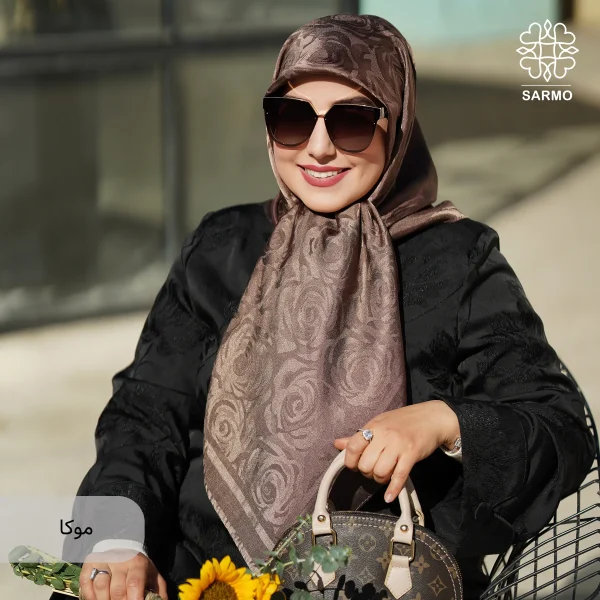 روسری ژاکارد رونا گل رز 120 - تصویر 2