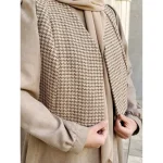 ست جلیقه و پیراهن خزان نسکافه ای - Image 4