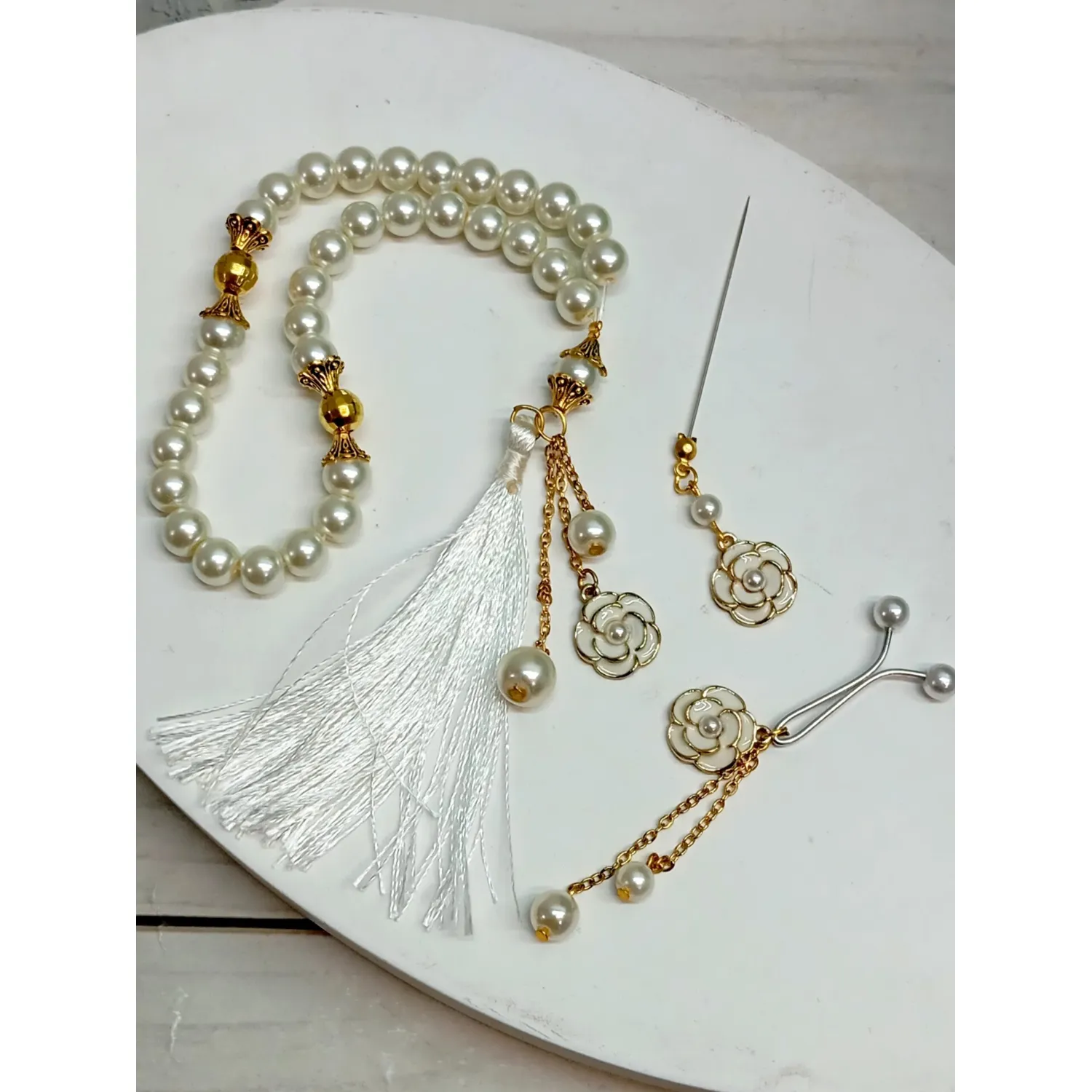 ست-سه-تیکه-رز-مروارید-7132 ست سه تیکه رز مروارید - Image 1