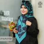 روسری ابریشم توییل گلباران - Image 4
