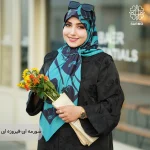 روسری ابریشم توییل گلباران - Image 2