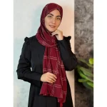 شال نخی چهار خونه - Image 4