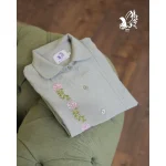 شومیز ضحی رنگی  با گلدوزی - Image 3