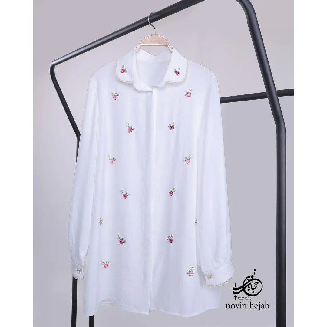 شومیز-مجلسی-پرگل-13732 شومیز مجلسی پرگل - Image 1