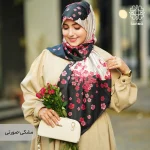 روسری ابریشم توییل شکوفه - Image 16