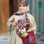 روسری ابریشم توییل شکوفه - Image 19