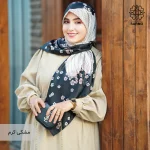 روسری ابریشم توییل شکوفه - Image 5