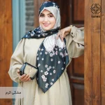 روسری ابریشم توییل شکوفه - Image 7