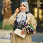 روسری ابریشم توییل شکوفه - Image 22