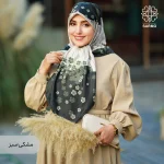 روسری ابریشم توییل شکوفه - Image 13