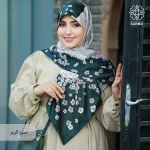 روسری ابریشم توییل شکوفه - Image 11