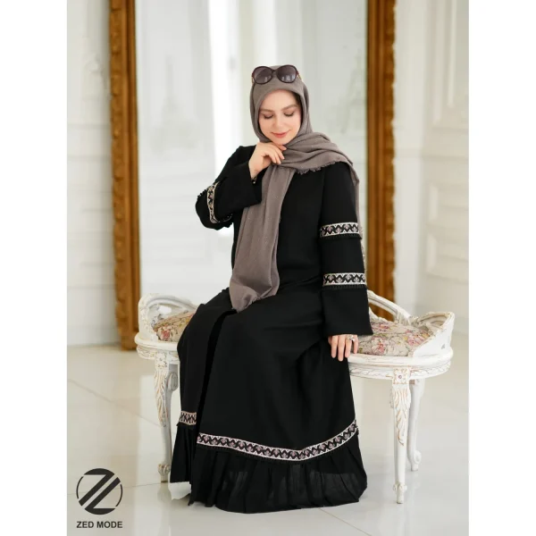 عبا با نوار گلدوزی استایل z88 - تصویر 2