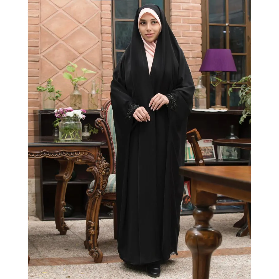 چادر-خبرنگاری-جواهردوزی-مدل-غزل-10880 چادر خبرنگاری جواهردوزی مدل غزل - Image 1