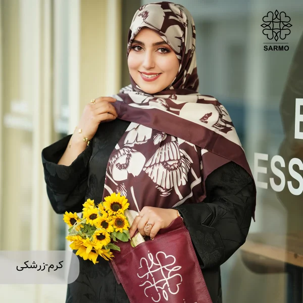 روسری ابریشم توییل گلباران اقتصادی - تصویر 10