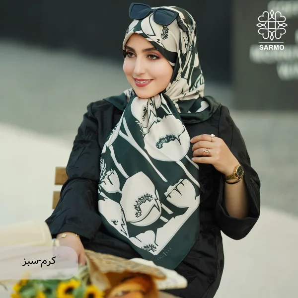 روسری ابریشم توییل گلباران اقتصادی - تصویر 15