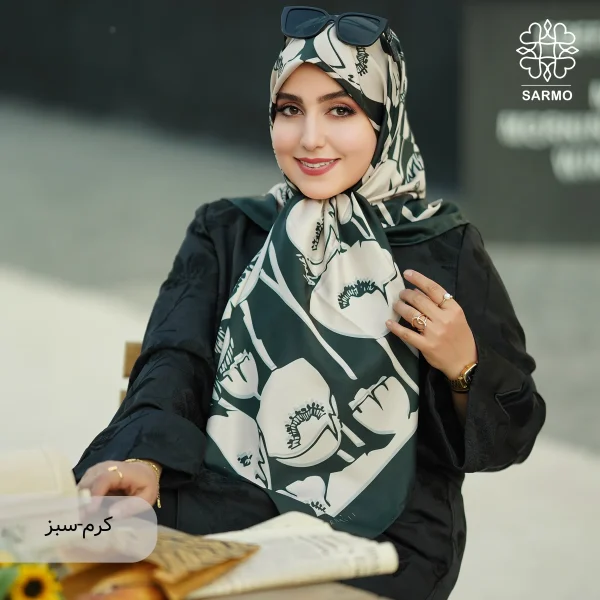 روسری ابریشم توییل گلباران اقتصادی - تصویر 14