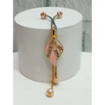 گیره روسری برگ طلا آویز - Image 3