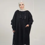پانچو پناه مخمل شانل ترک