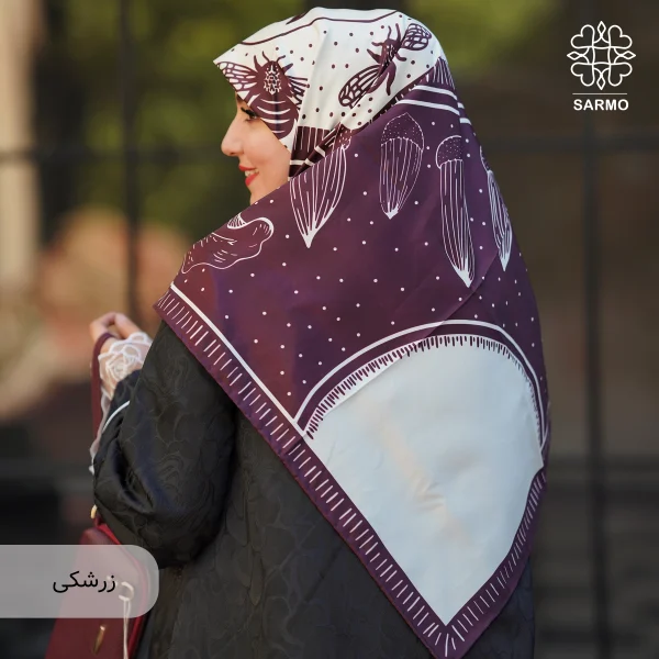 روسری ابریشم توییل شقایق - اقتصادی - تصویر 15