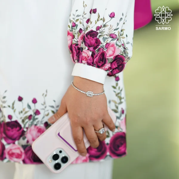 شومیز الیزه بهاران سرخابی - تصویر 9