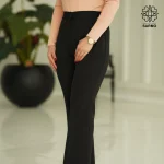 شلوار زنانه مشکی مدل دمپاگشاد - Image 3